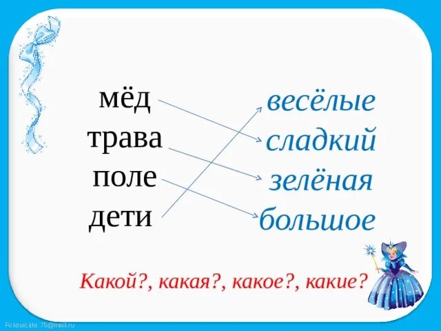 Открытый урок имя прилагательное 2 класс