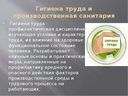 Гигиена труда безопасность
