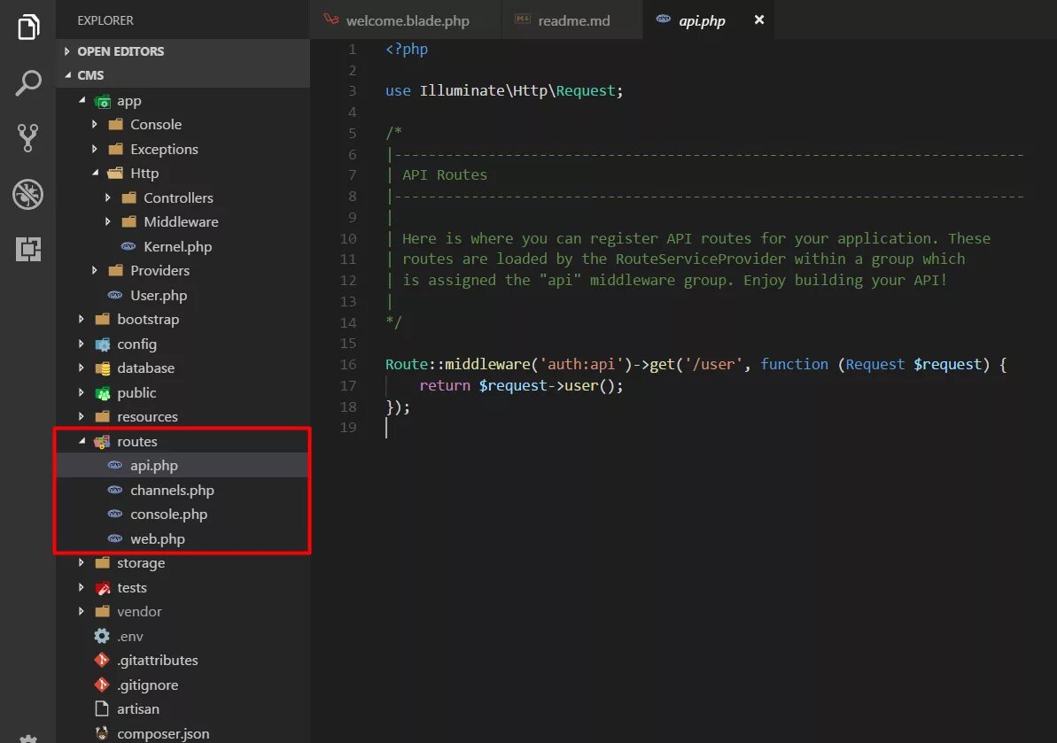 Request user get user. Роутинг php. Php Интерфейс. Laravel Интерфейс. Laravel php интерфейсы.