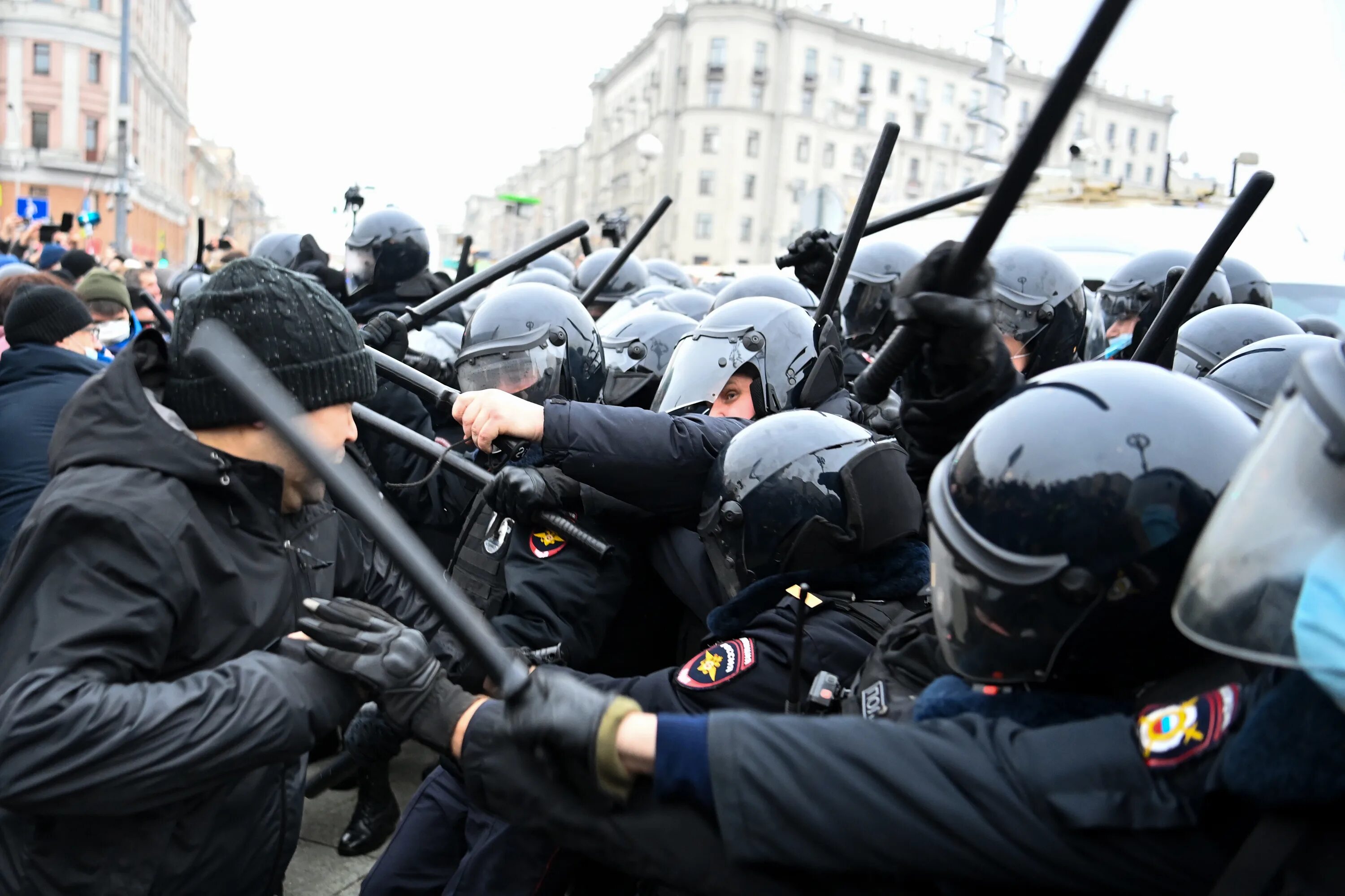 ОМОН на митинге 23 января 2021. Российский ОМОН. Митинги ст