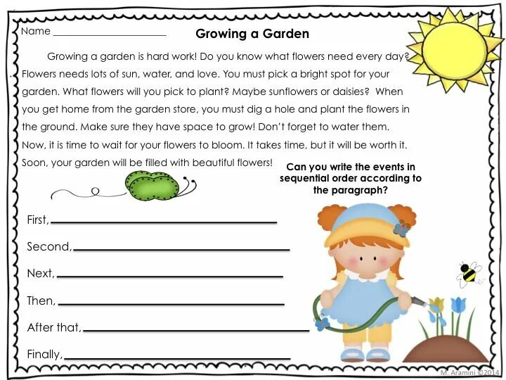 Activity 2 write in order. Activity 2 write in order