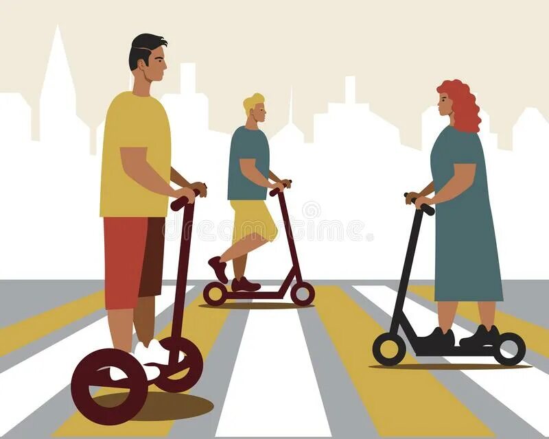 Самокат Urban Mobility. Человек на гироскутере вектор. Personal Urban Mobility and accessibility vehicle. Человек на скутерегиро.