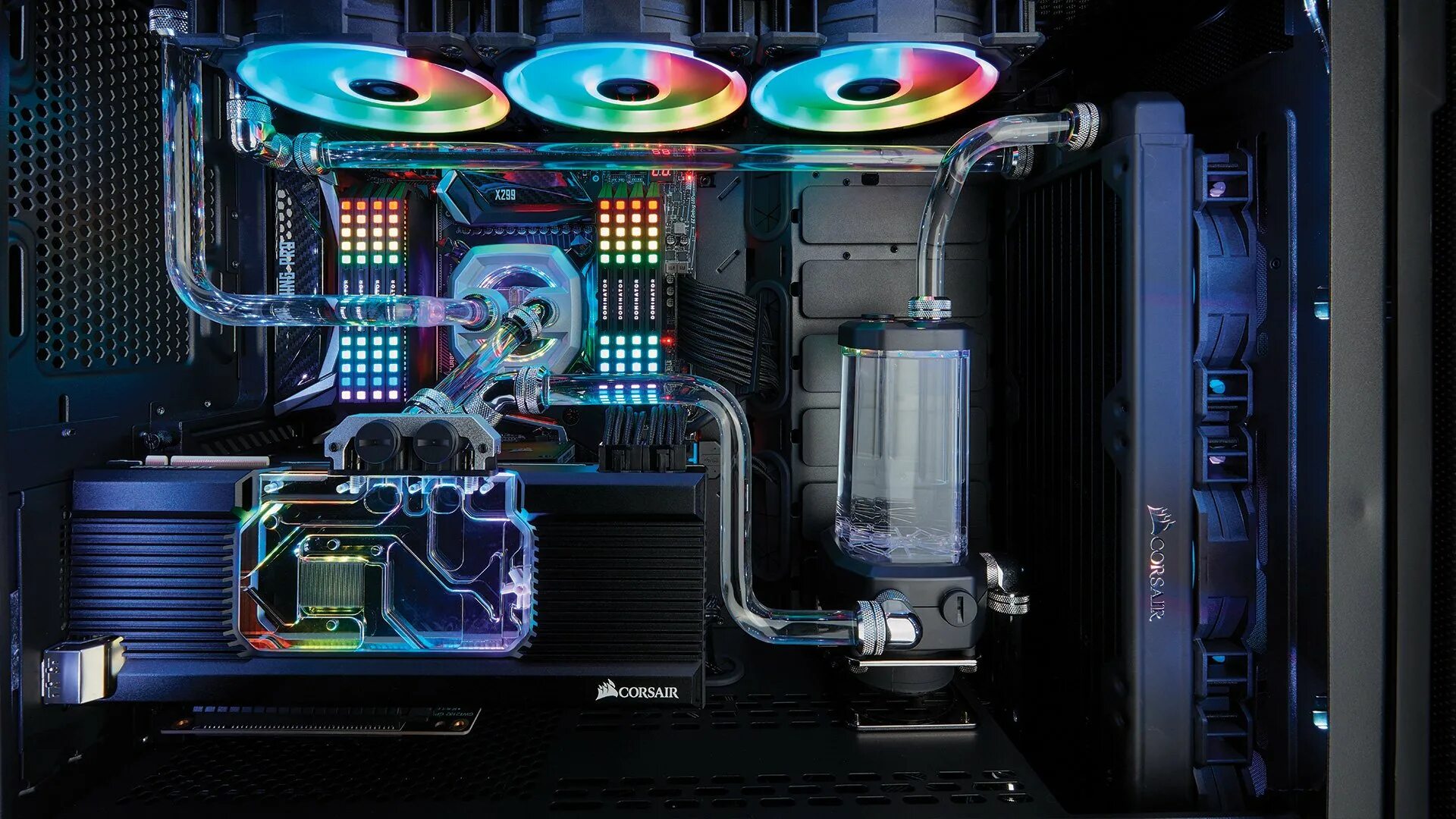 Охлаждение рабочих мест. Сжо corsair hydro x. corsair hydro x series xd5. кастомное сжо corsair. кастомное водяное охлаждение corsair.