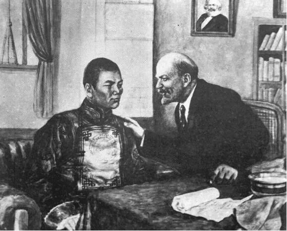 Встреча Сухэ-Батора с Лениным. Сухэ Батор и Ленин. Монгольский революционер Сухэ- Батор. Советско-монгольский договор 1921 г..