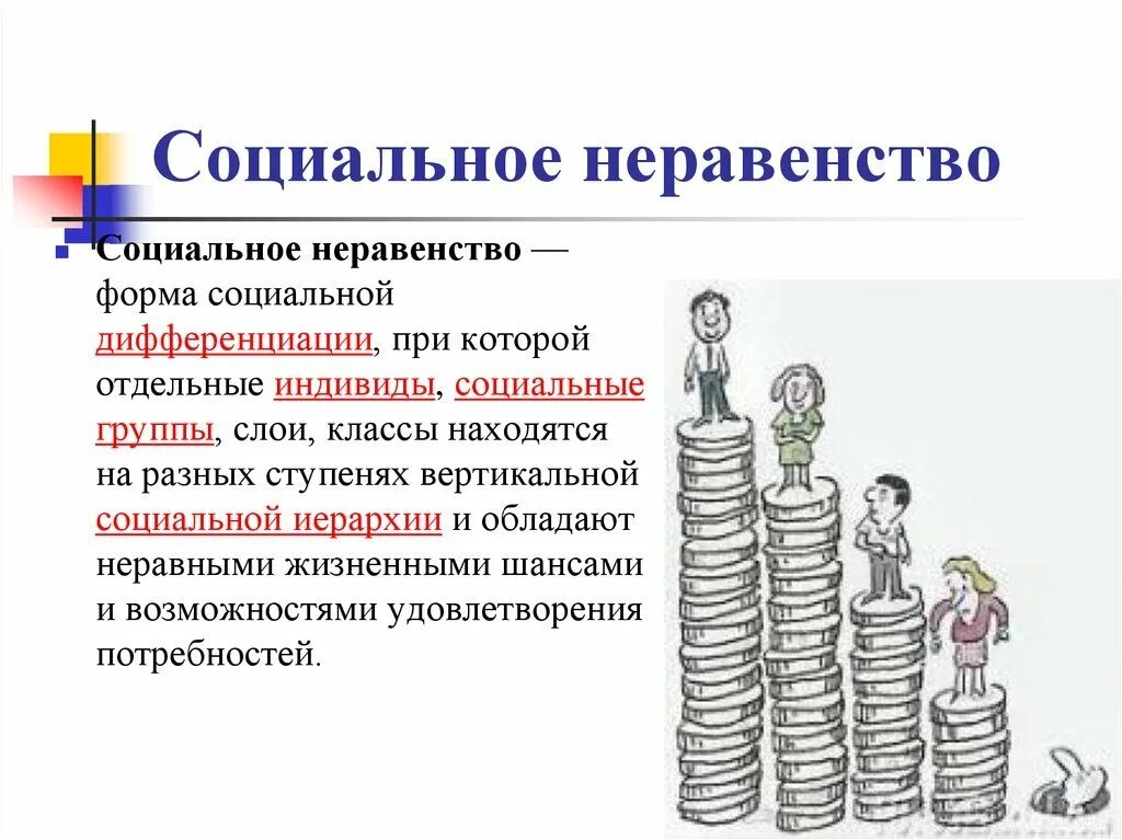 Причины расслоения общества. Социальное неравенство. Показатели биосоциального неравенства. Социальное неравенство и социальная стратификация. Социальное неравенство термин.