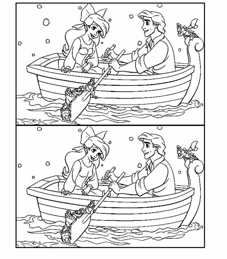 Найди отличия 9 10 лет распечатать бесплатно Find the Differences 1 Coloring Pages 24