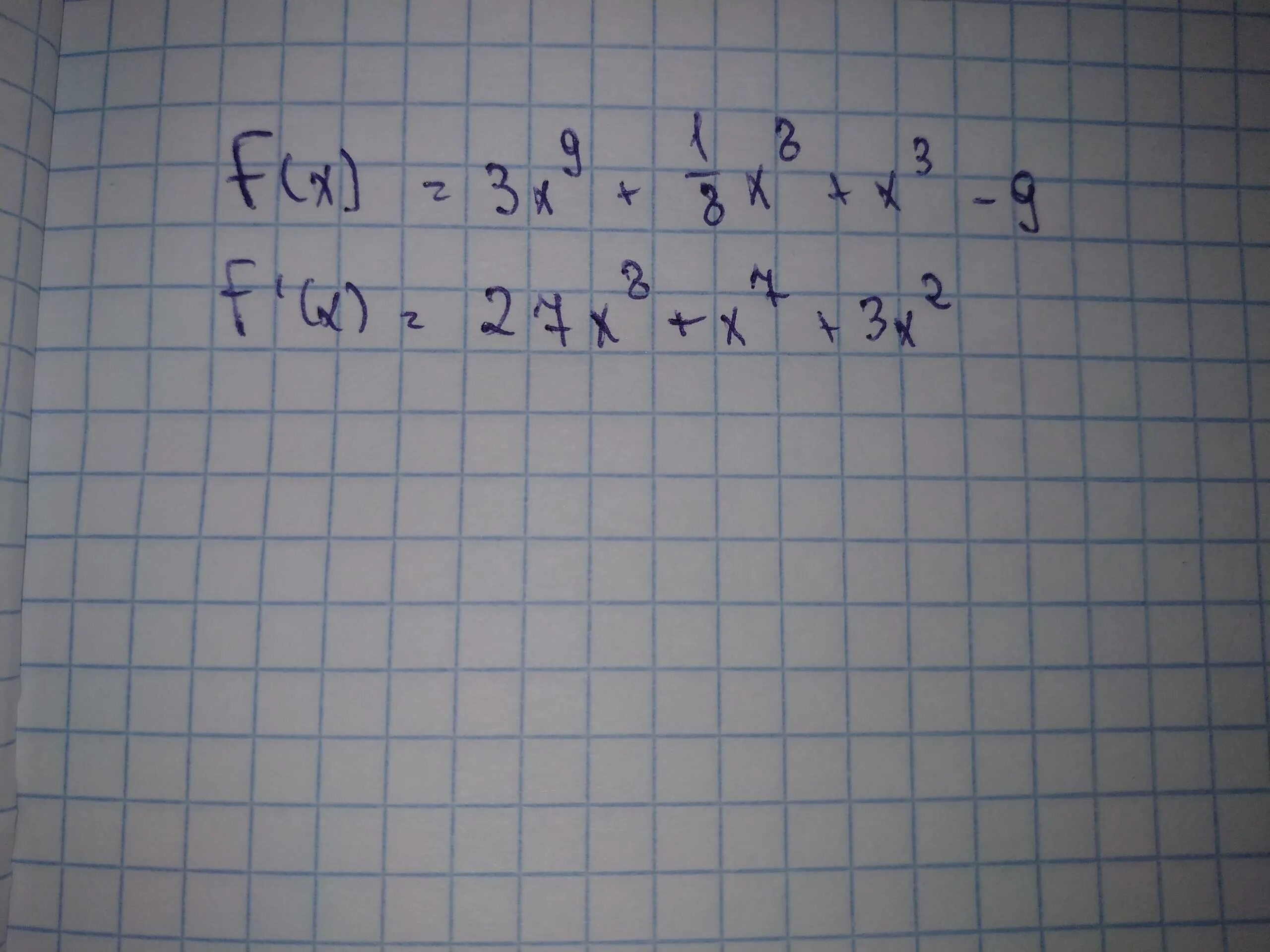 F x 3 4x 7. F X 5x 6-2x-4.5. F(X)-5x+6. F(X)=X+9. F(X)=6x5+2x3+7.