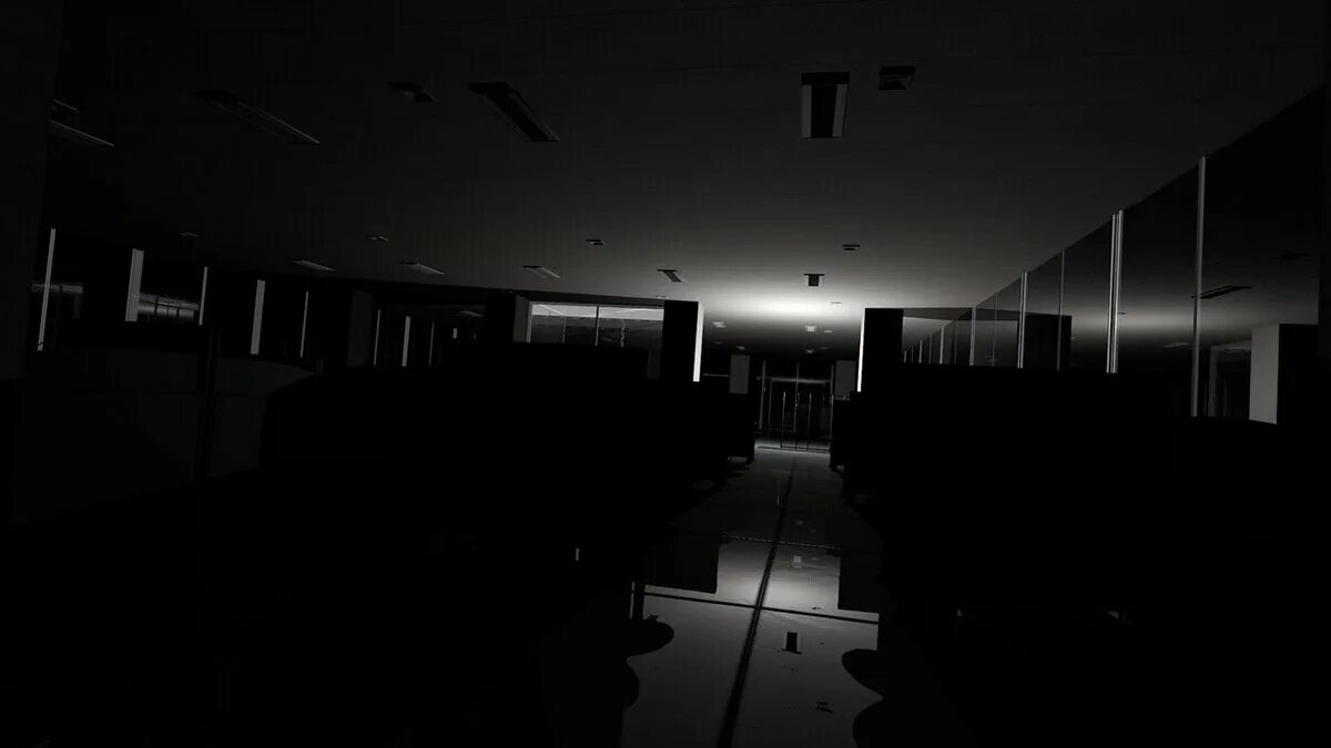 Спрятанные в темноте. Темное помещение. Темный офис. Кабинет ночью. Офис ночью.