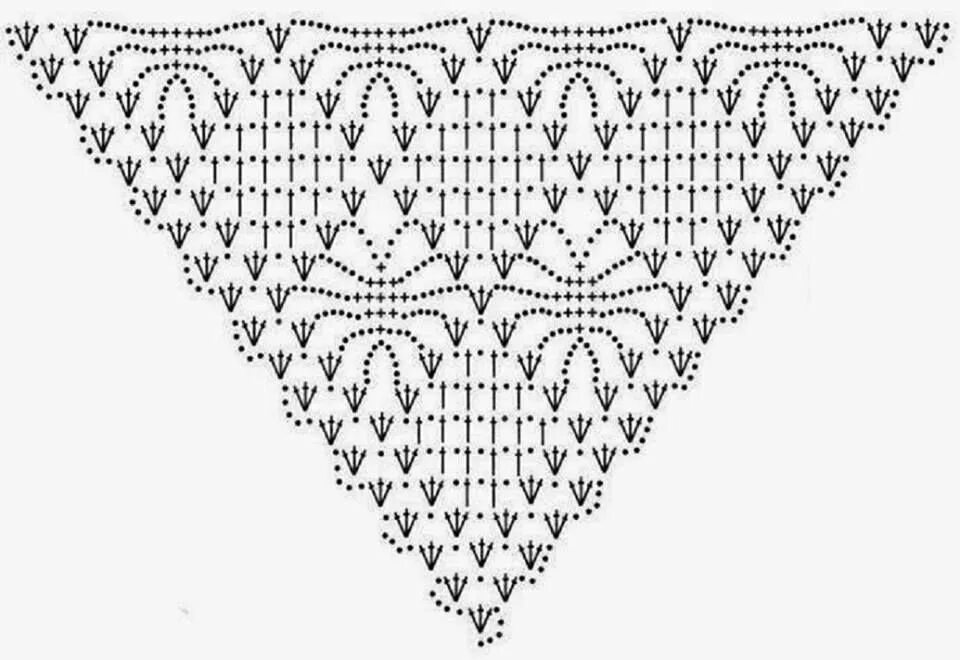 Узор косынка. Шаль вязаная крючком узором паучки. crochet shawl (шаль № 387). шаль с узором паук крючком. схема шали паучки крючком.