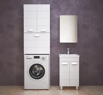 Шкаф для ванной над стиральной машиной напольный