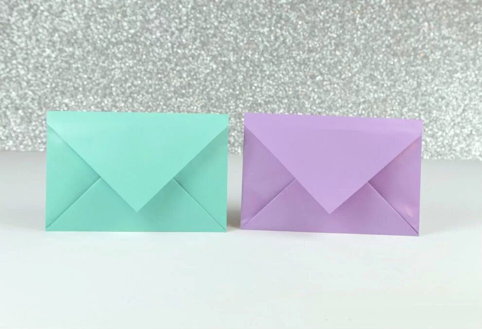 Конверты из бумаги и клея. Конверт оригами. Объемный конверт. Маленький конверт. Бумажный конверт.