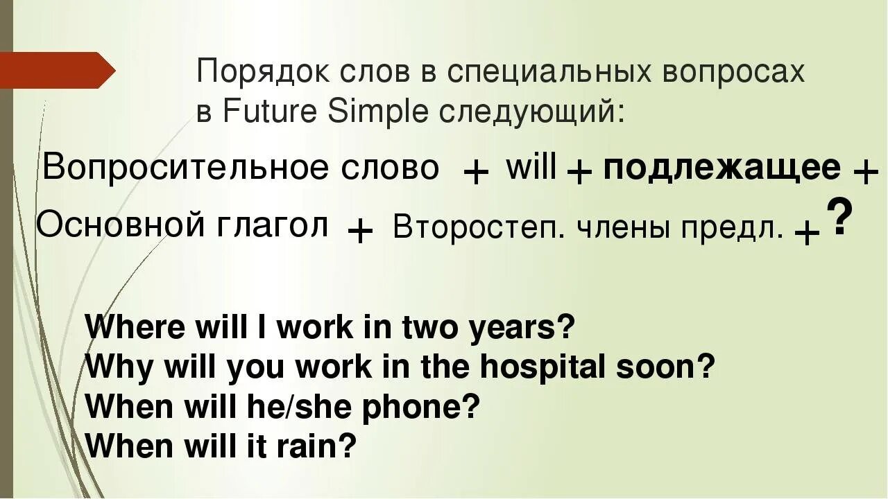 Предложения на английском на future