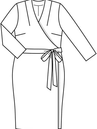 Платье с запахом без выкройки Pippa Wrap Dress Sewing Pattern (PDF) Designer Stitch Wrap dress pattern, Dres