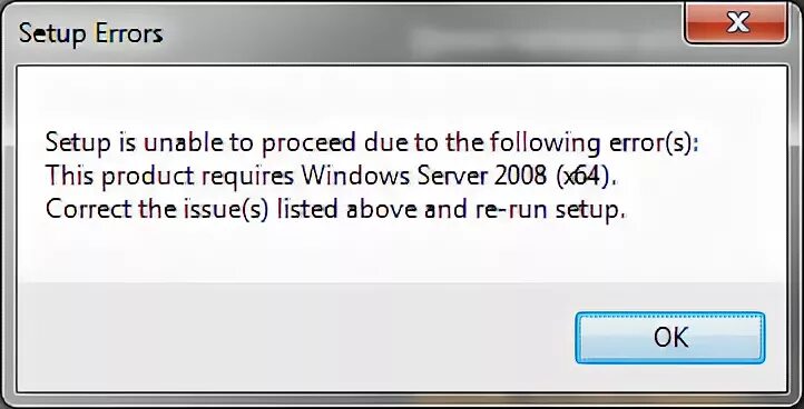 Following error