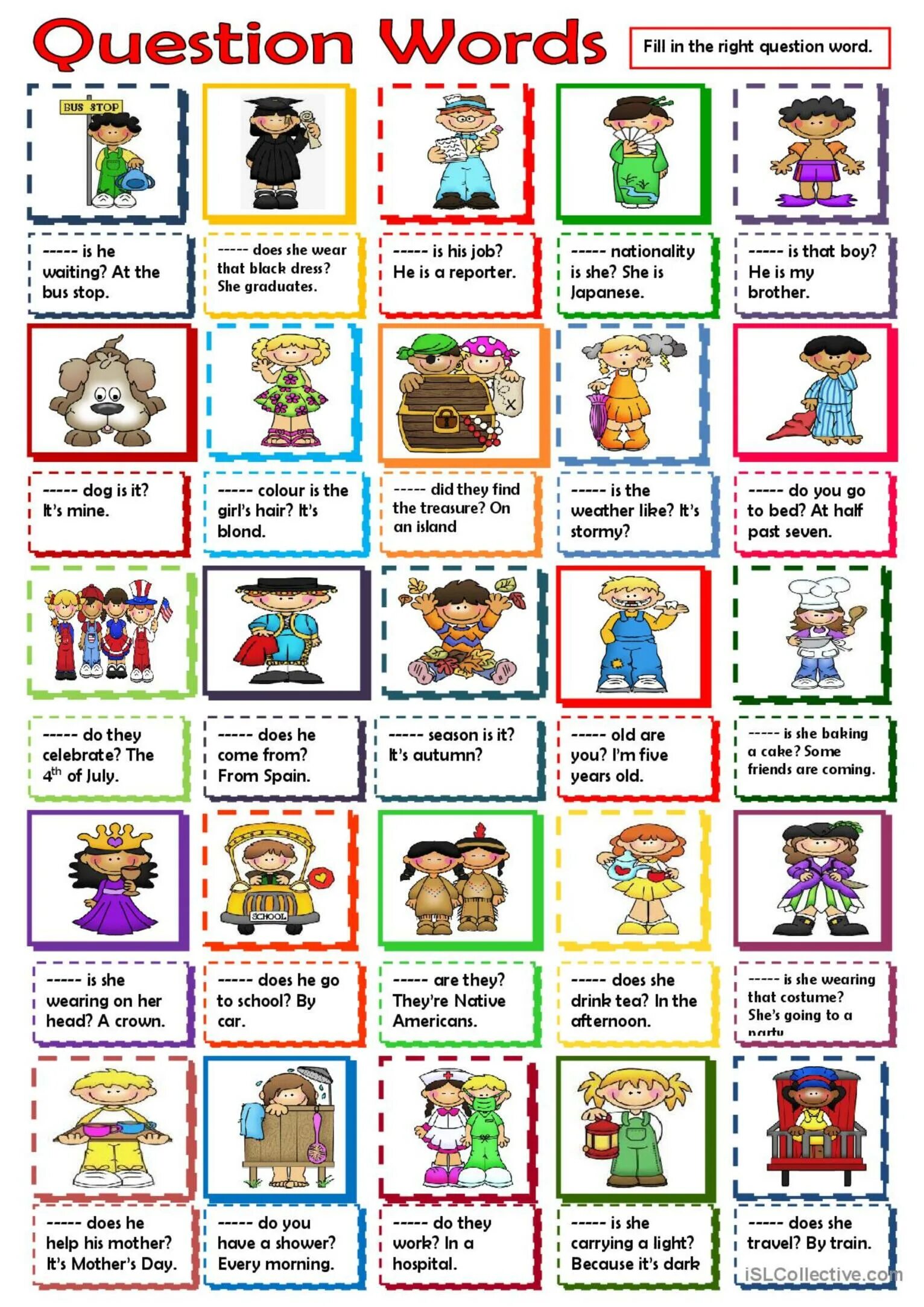 Question words ответы. Question Words. Question Words Worksheets. Question Words in English for Kids. Question Words ESL.