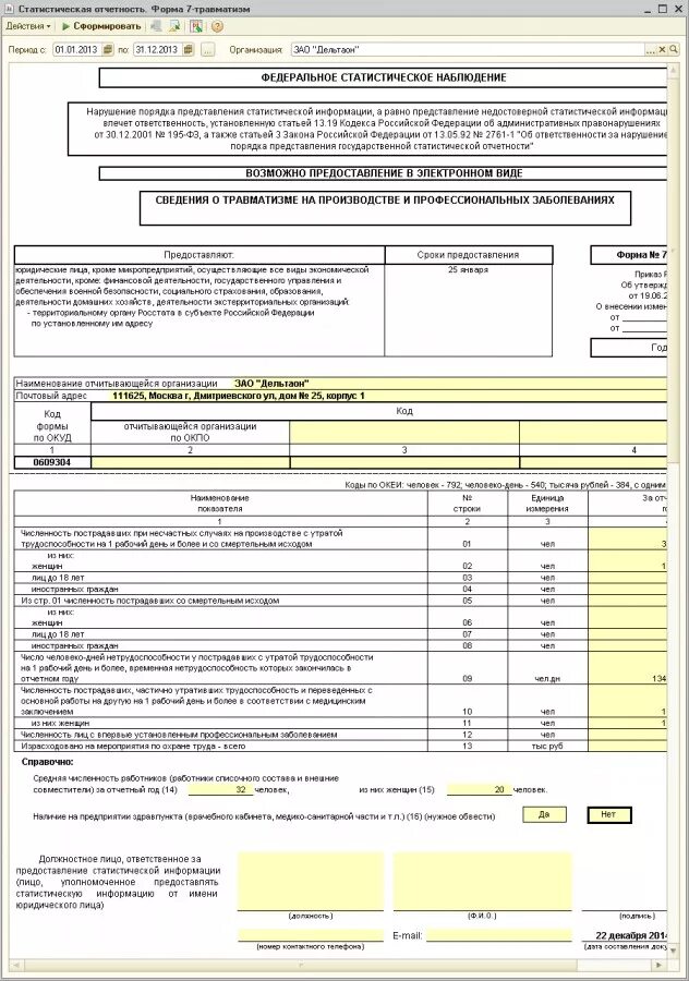 Образец заполнения 7 травматизм форма. Форма статистической отчетности 1-т. 7т травматизм статистика форма 2022. Годовой отчет по форме 7-т травматизм.