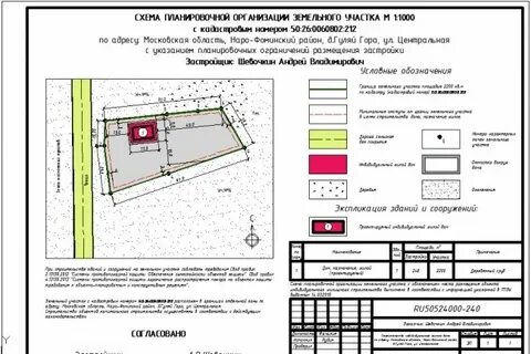 Схема планировочной организации требования