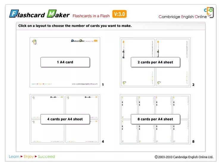 Create flashcards