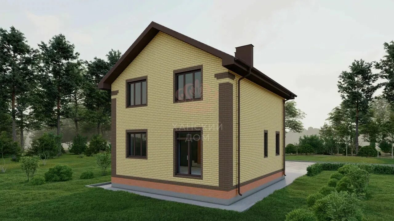 Проект кирпичного дома 7 7 Проект кирпичного дома Catalog-Plans-91-15L (64,5кв. м, 11,78x7,78м, кирпич 440)