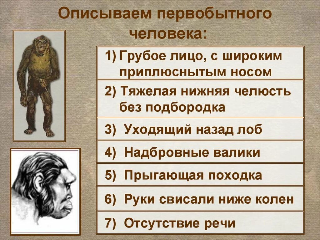 Как менялись древние люди. Описание первобытного человека. Характеристика первобытного человека. Древнейший человек описание. Описание древних людей.