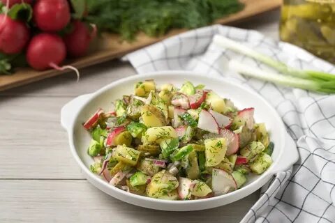 Картофельный салат рецепт с огурцом