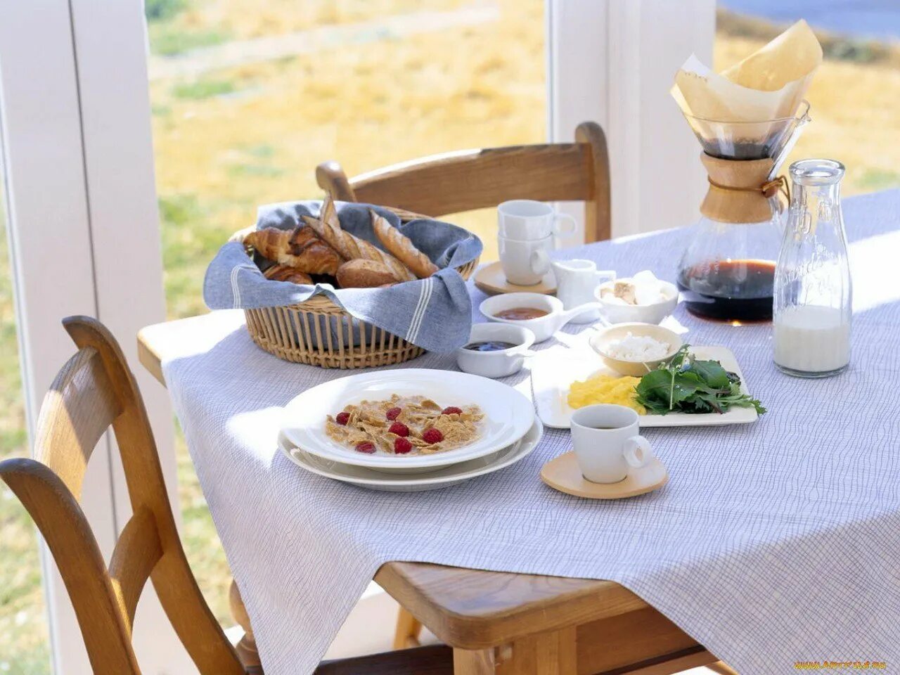 Красивая сервировка завтрака. Накрытый стол завтрак. Сервировка стола к завтраку. Сервировка стола с едой.