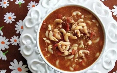 Суп с макаронами и мясом