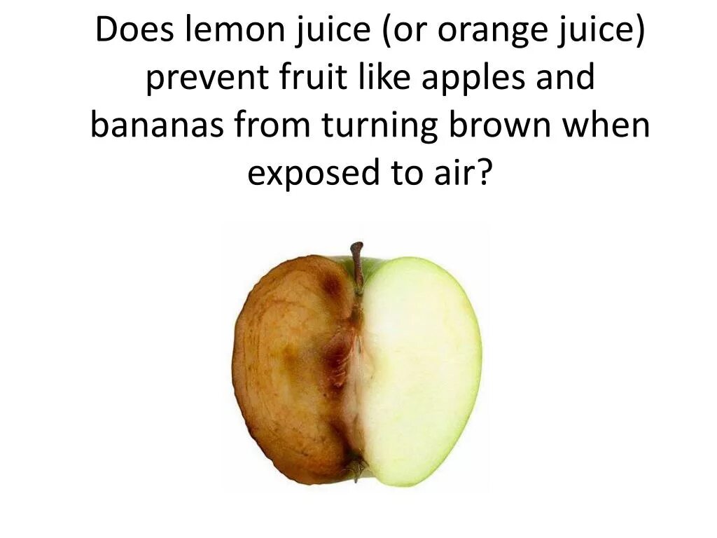 Like apples and oranges