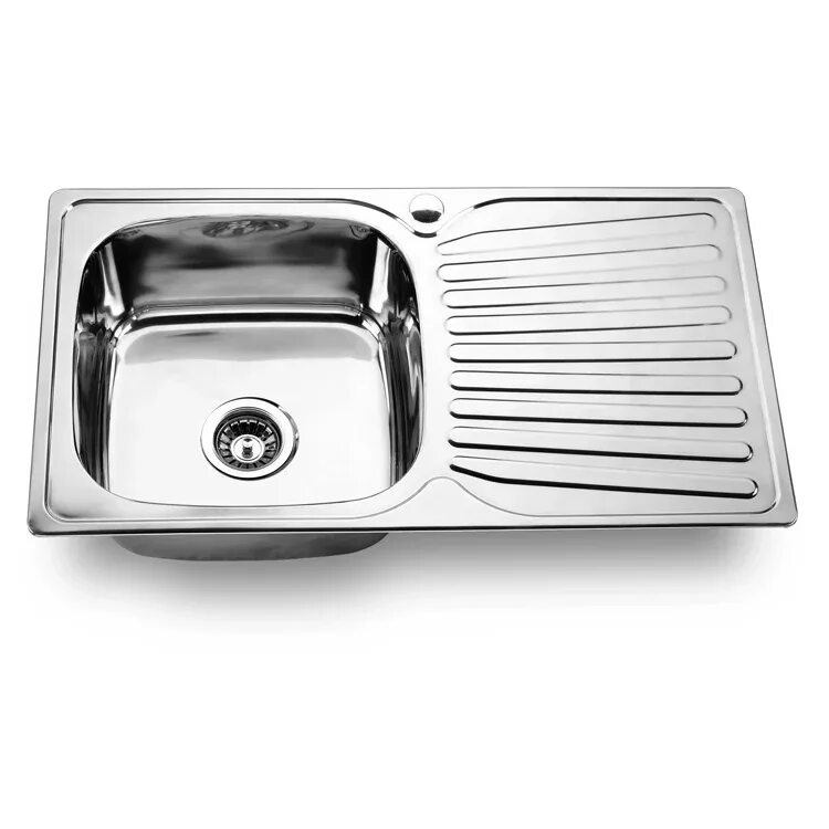 Мойка накладная SINKLIGHT 6060. Врезная кухонная мойка SINKLIGHT 7848 78х48см нержавеющая сталь. Врезная кухонная мойка SINKLIGHT 6950 69х50см нержавеющая сталь. SINKLIGHT мойка врезная 6350 квадратная чаша с крылом 0.8/180 глянец.