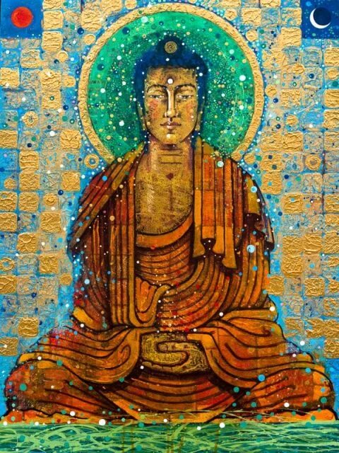Будда живопись Тхеравада. Живопись буддизм Нирвана. Будда Шакьямуни фреска. ТРИРАТНА буддизм. Искусство медитации