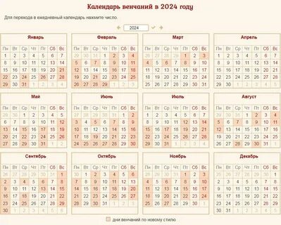Когда можно венчаться в июне 2024