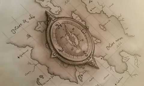 Старая карта рисунок