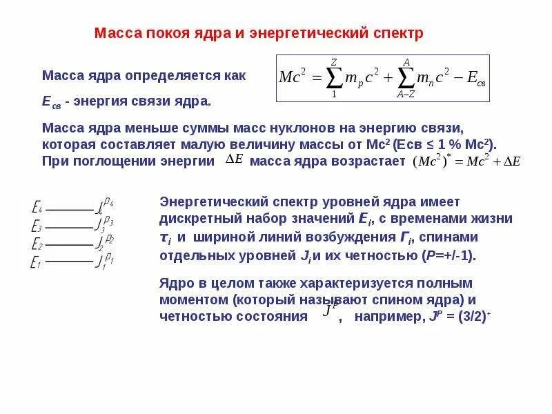 Какова масса ядра. Масса ядра меньше суммы масс нуклонов. Масса покоя ядра. Масса покоя. Масса атомного ядра определяется.