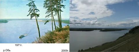 Как изменяется река обь в разные времена
