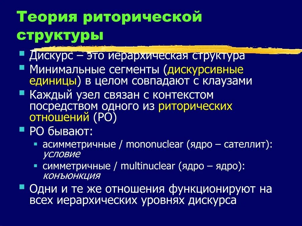 Уровни дискурса. Теория дискурса. теория риторических структур. дискурс в риторике. общая теория дискурса:.