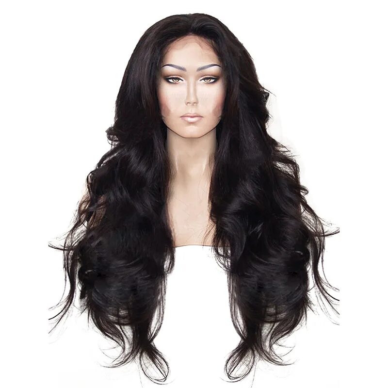 Парики Lace Front Wig. Длинные черные волосы. Локоны на длинные темные волосы. Длинные волнистые волосы. Парик черные волосы