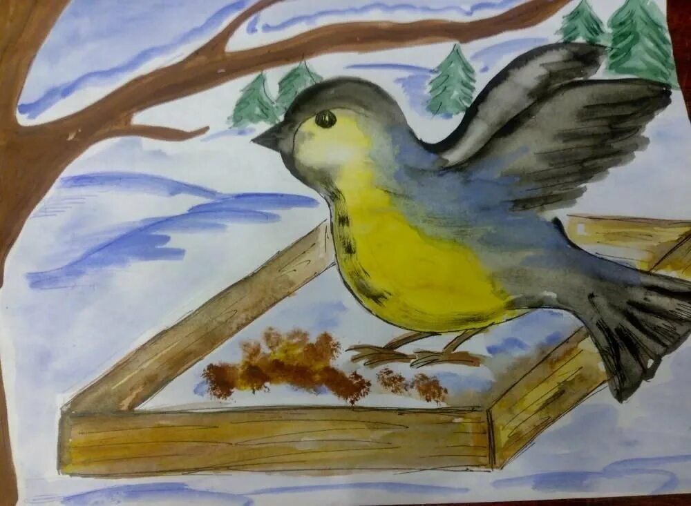 Птица рисунок. Рисование весенних птиц. Детские рисунки птиц. Рисунок ко Дню птиц.