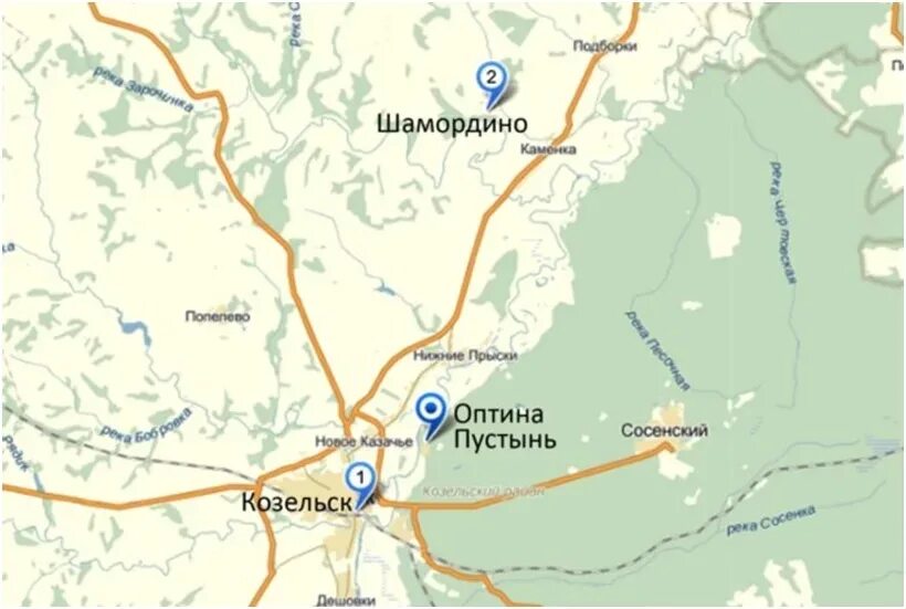 Как добраться до оптиной пустыни из москвы