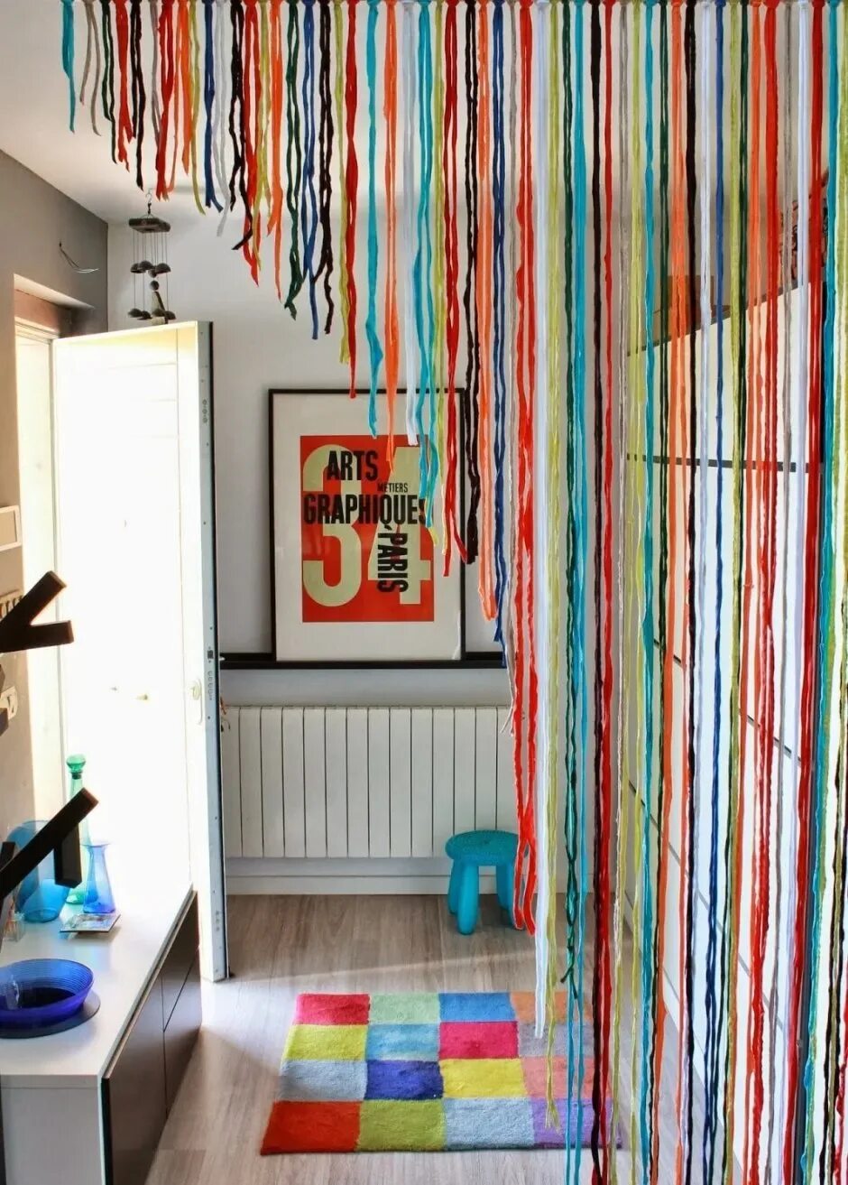 Красивые рулонные шторы. Декор "окно". Необычные шторы. Тюль на балкон. Шторы вместо межкомнатных дверей в современном стиле.