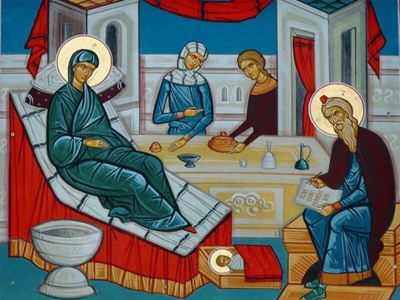 рождение иоанна крестителя. рожестао иоана предтеча. рождество пророка предтечи и крестителя господня иоанна икона. рождение предтечи. рождество иоанна предтечи икона.