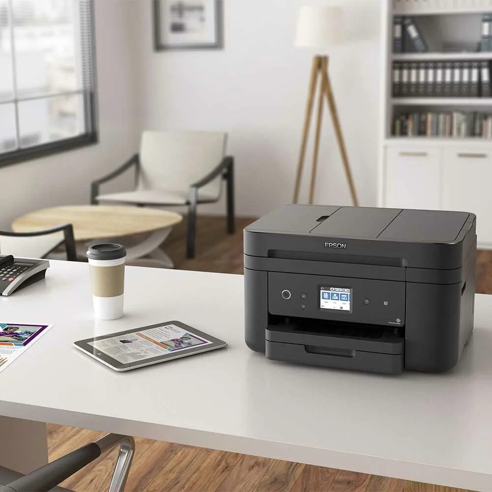 Купить принтер для офиса. Epson workforce Enterprise а3. Epson МФУ офисный лазерный. Принтер в интерьере. Лазерный принтер в офисе.