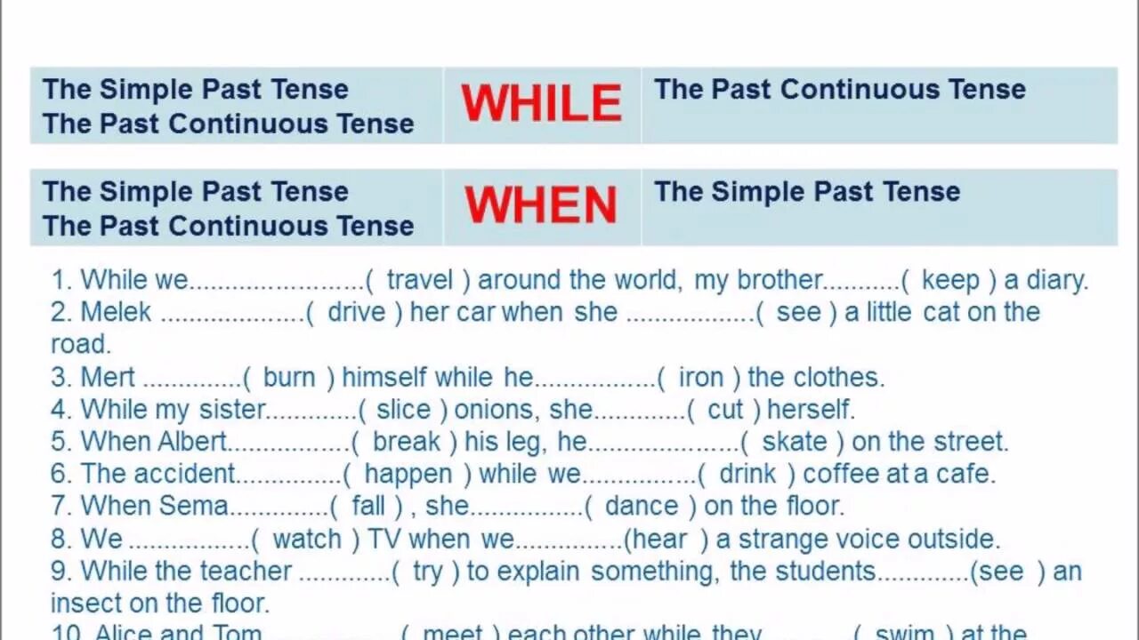 When exercises. Past simple past continuous упражнения. as past continuous. past continuous while when. паст континиус с when и while.