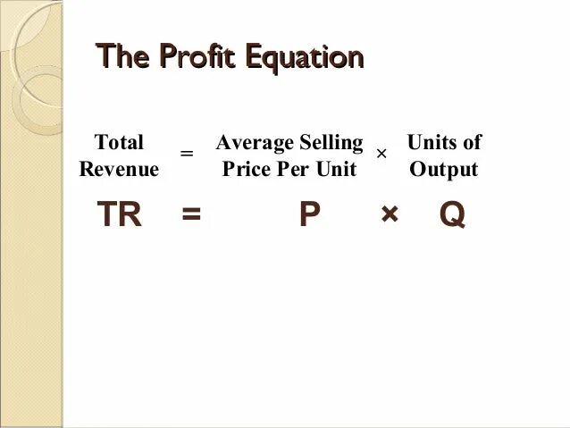 Revenue Formula. Total revenue Formula.