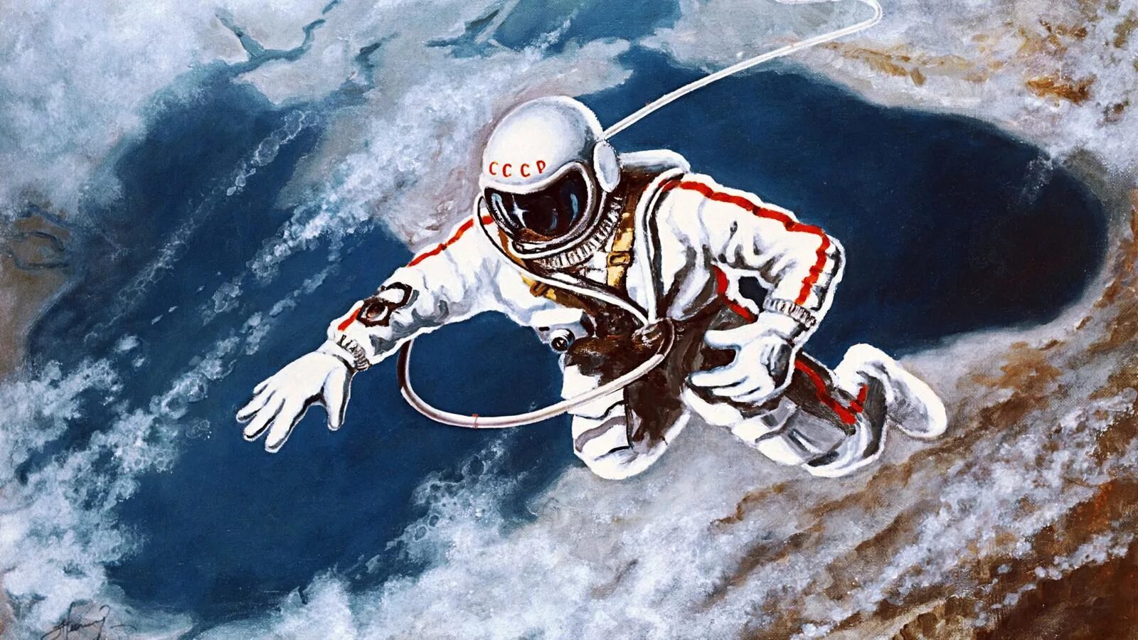 Космический человек ссср. Картина Алексея Леонова над черным морем.