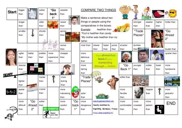 Superlative board game. Comparatives Board game. Comparative degree Board game. Comparative adjectives Board game. Degrees of Comparison Board game.