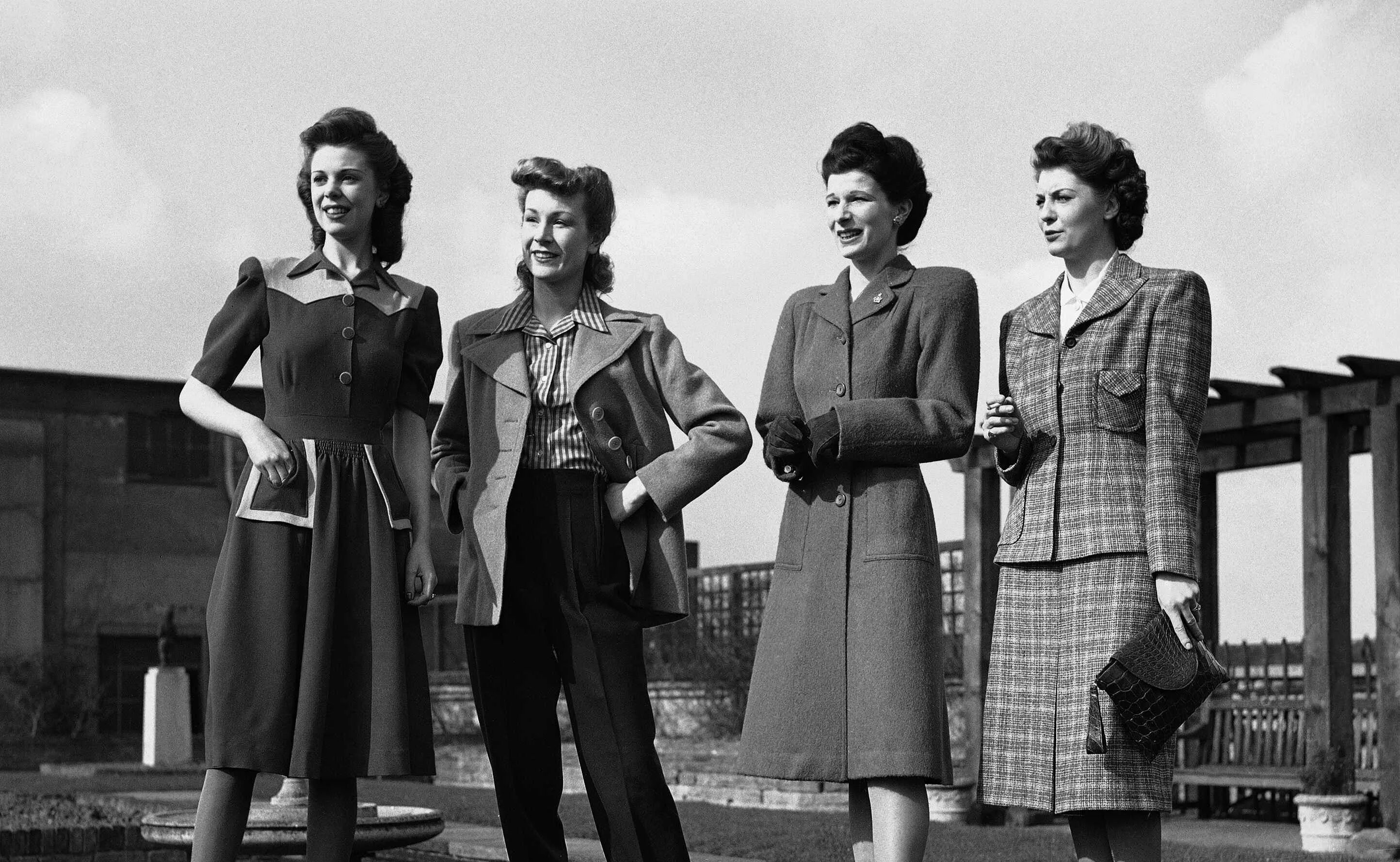 Одежда во время войны. Коко Шанель модельер в годы войны 1940-1945. Послевоенная мода 1946-1959. Мода Германия 1940годо.