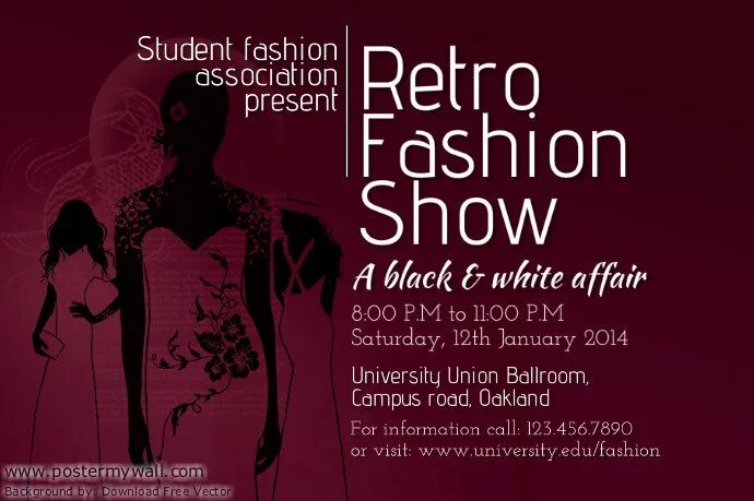 Show programme. Fashion show poster. trade show flyer.