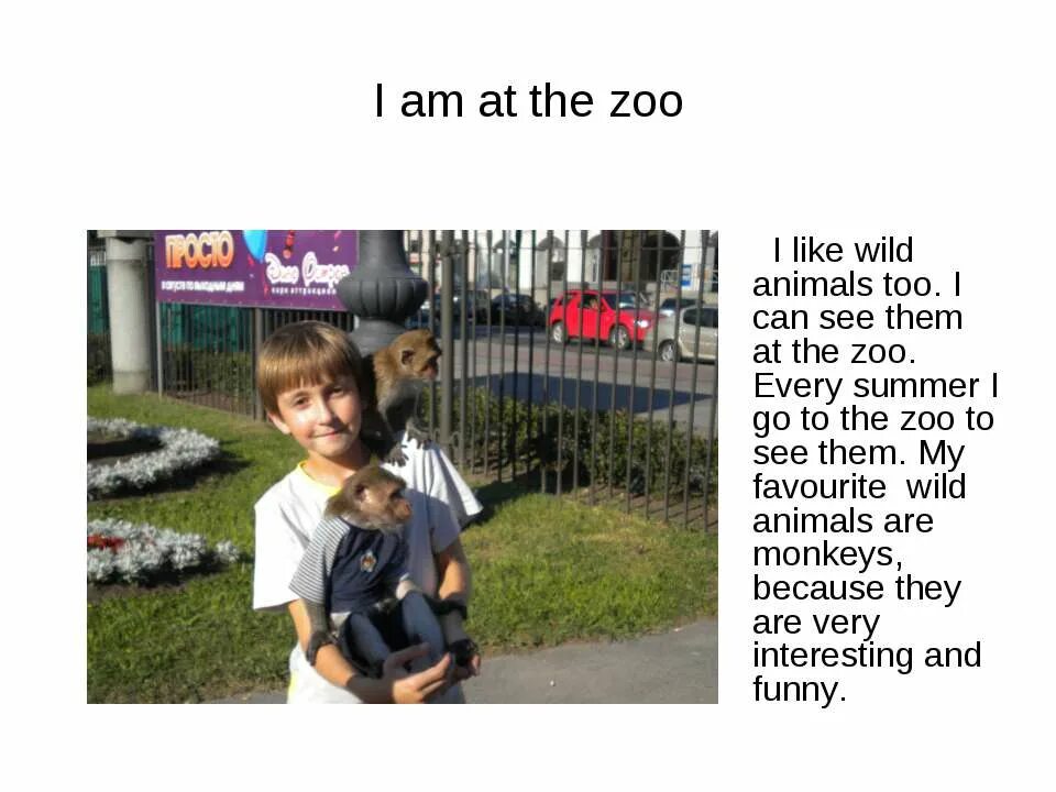 Me at the Zoo. I was at the Zoo. I can go to the Zoo. I see at the Zoo. Tim liked going to the zoo one