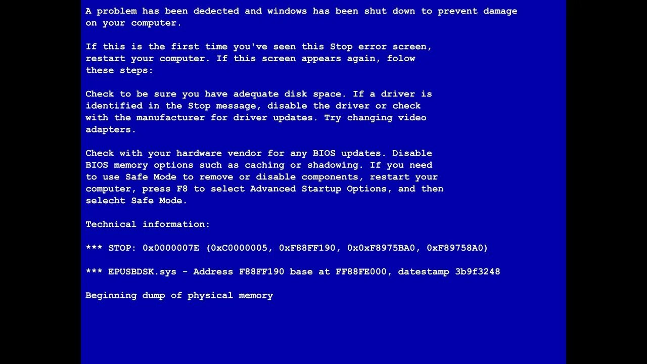 Синий экран. Синий экран смерти. Синий экран Windows. Экран ошибки.