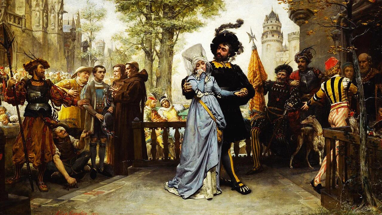 Поленов право первой ночи. Король генрих 5 и екатерина валуа. Нравы средневековых. Картины средневековья король пиршество. Нравы средневековых.
